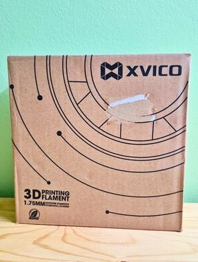 XVICO 3D Printer Filament - 1.75mm PLA - White - 1kg Spool